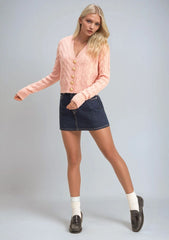 Cable Knit Cardigan Sweater