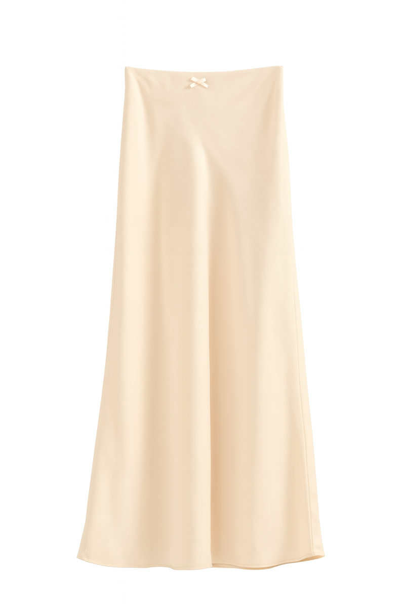 Satin A-Line Maxi Skirt