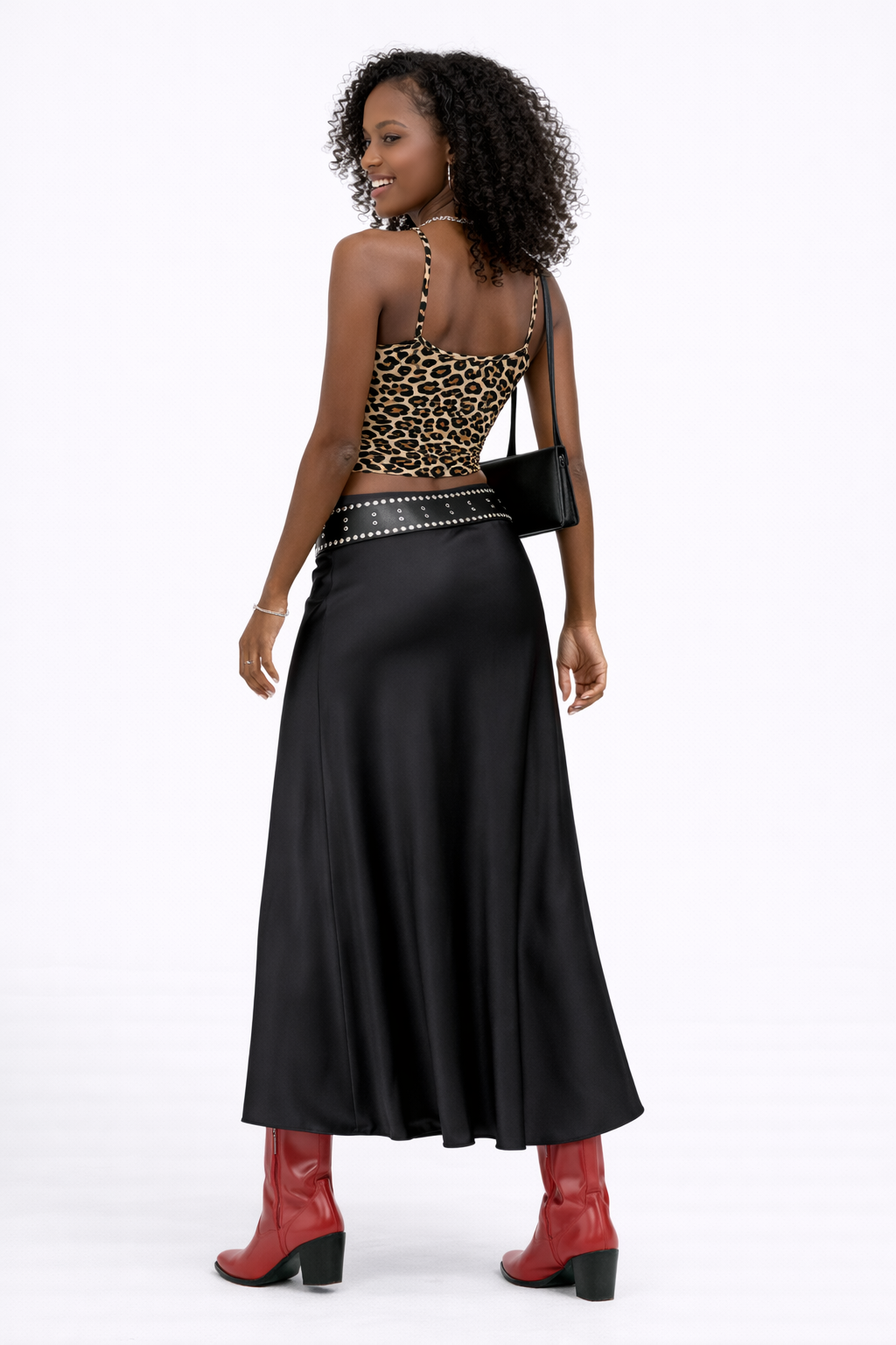 Satin A-Line Maxi Skirt