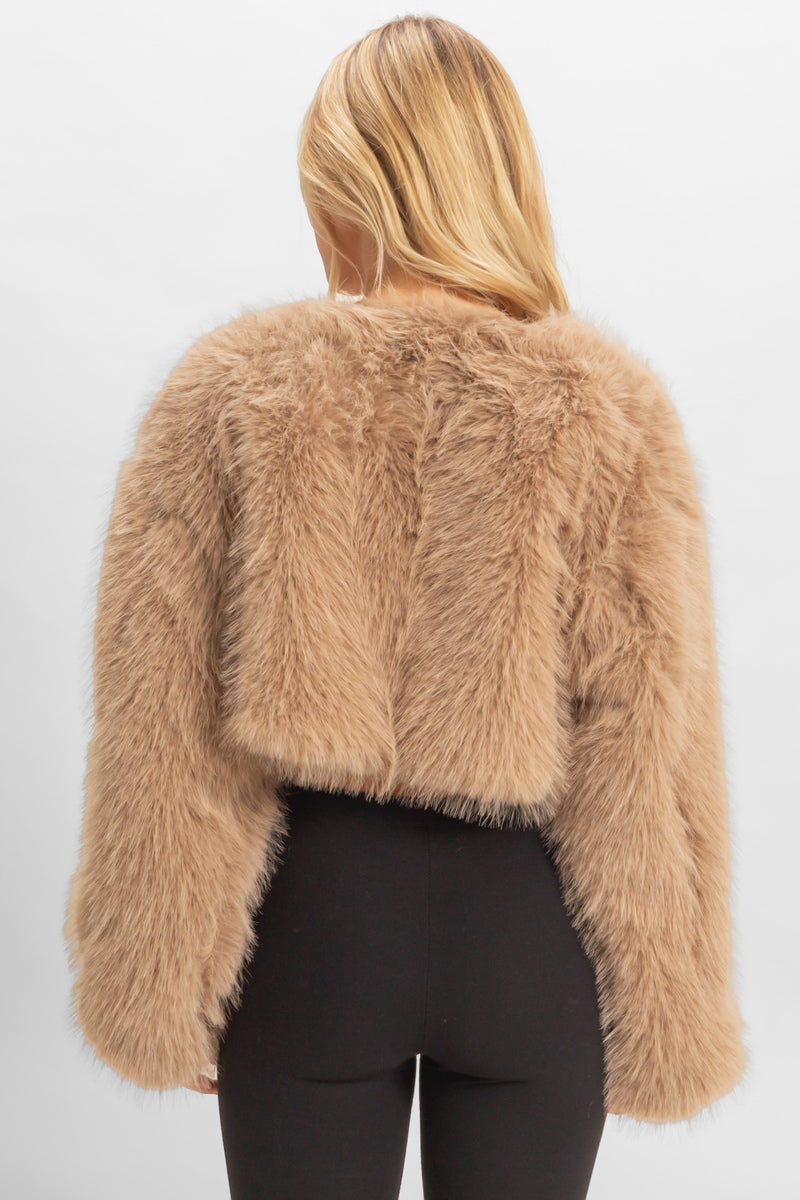 Faux Fur Cropped Jacket