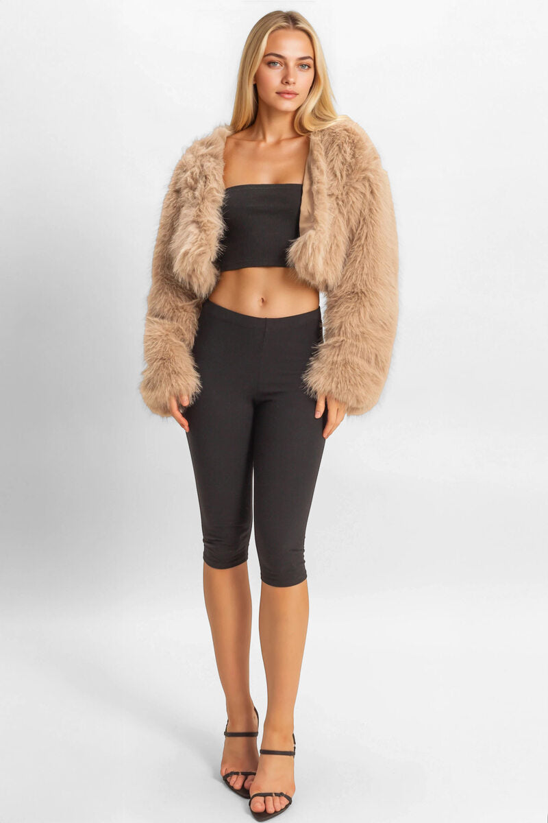 Faux Fur Cropped Jacket
