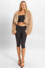 Faux Fur Cropped Jacket