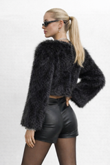 Faux Fur Cropped Jacket