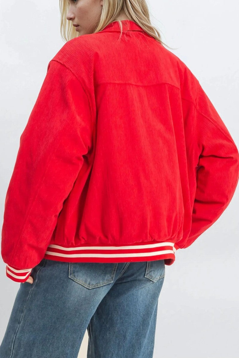 Corduroy Varsity Jacket