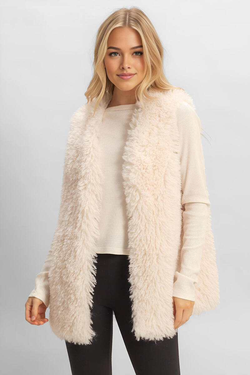 Fuzzy Longline Vest