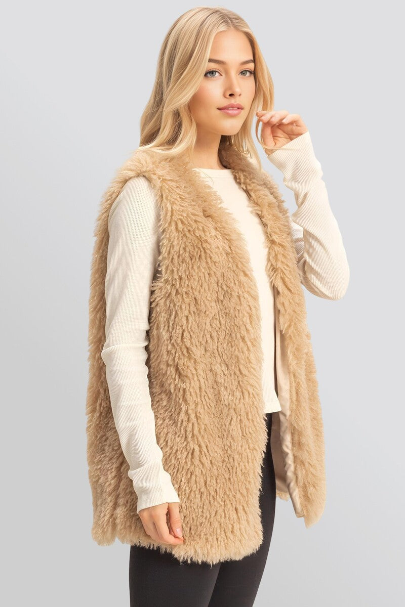 Fuzzy Longline Vest