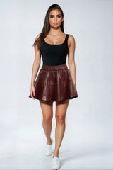 Faux Leather Mini Skirt