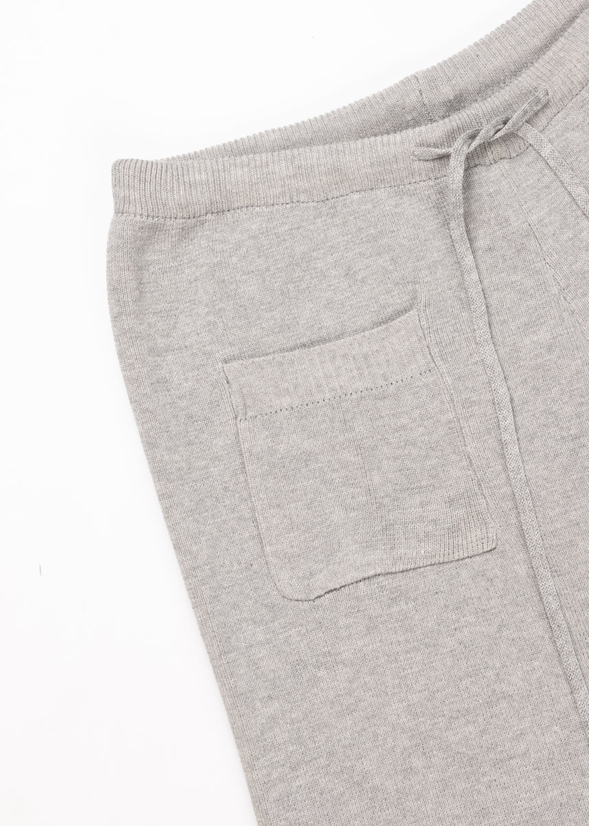 Ribbed Sweater-Knit Pajama Pant