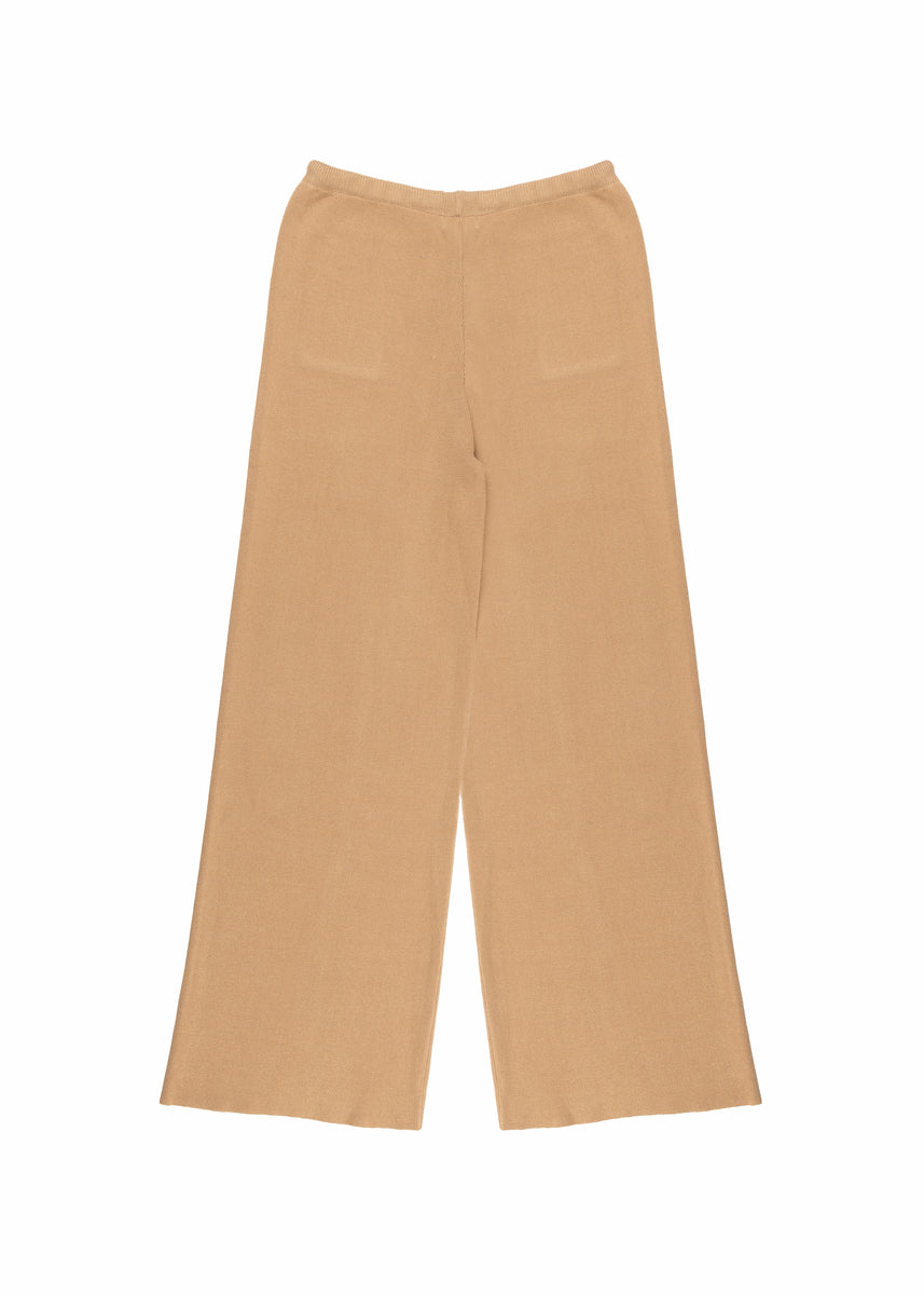Ribbed Sweater-Knit Pajama Pant