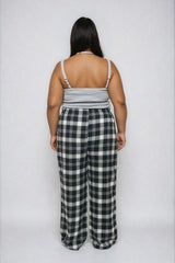 Plus Size Plaid Flannel Pajama Pants