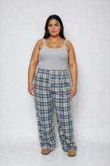 Plus Size Plaid Flannel Pajama Pants
