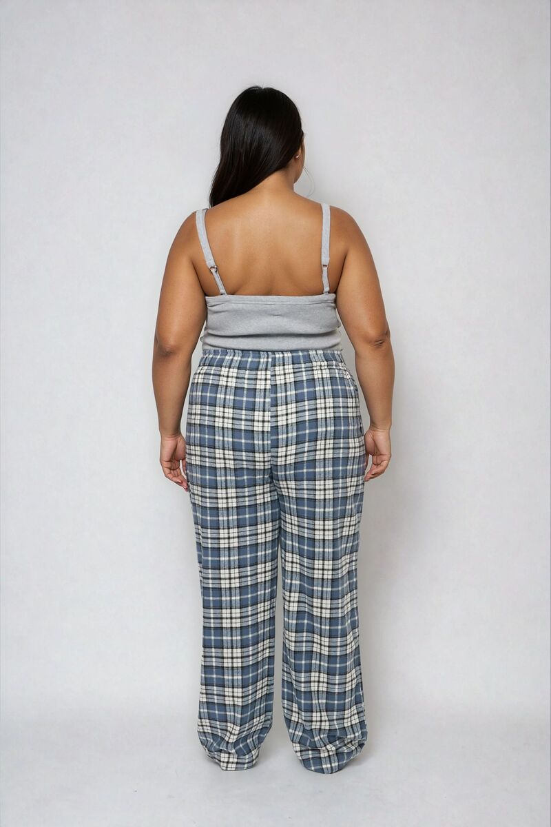 Plus Size Plaid Flannel Pajama Pants