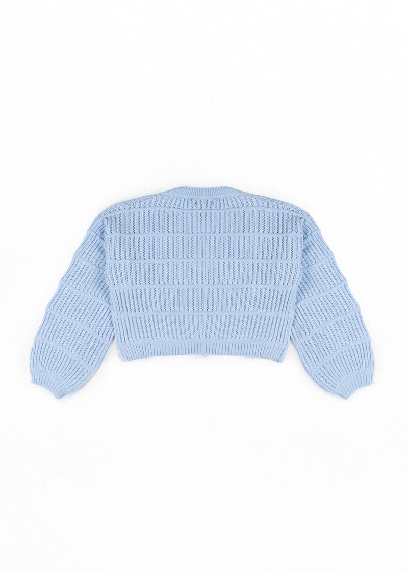 Ribbon Bow Cropped Cardigan Sweater