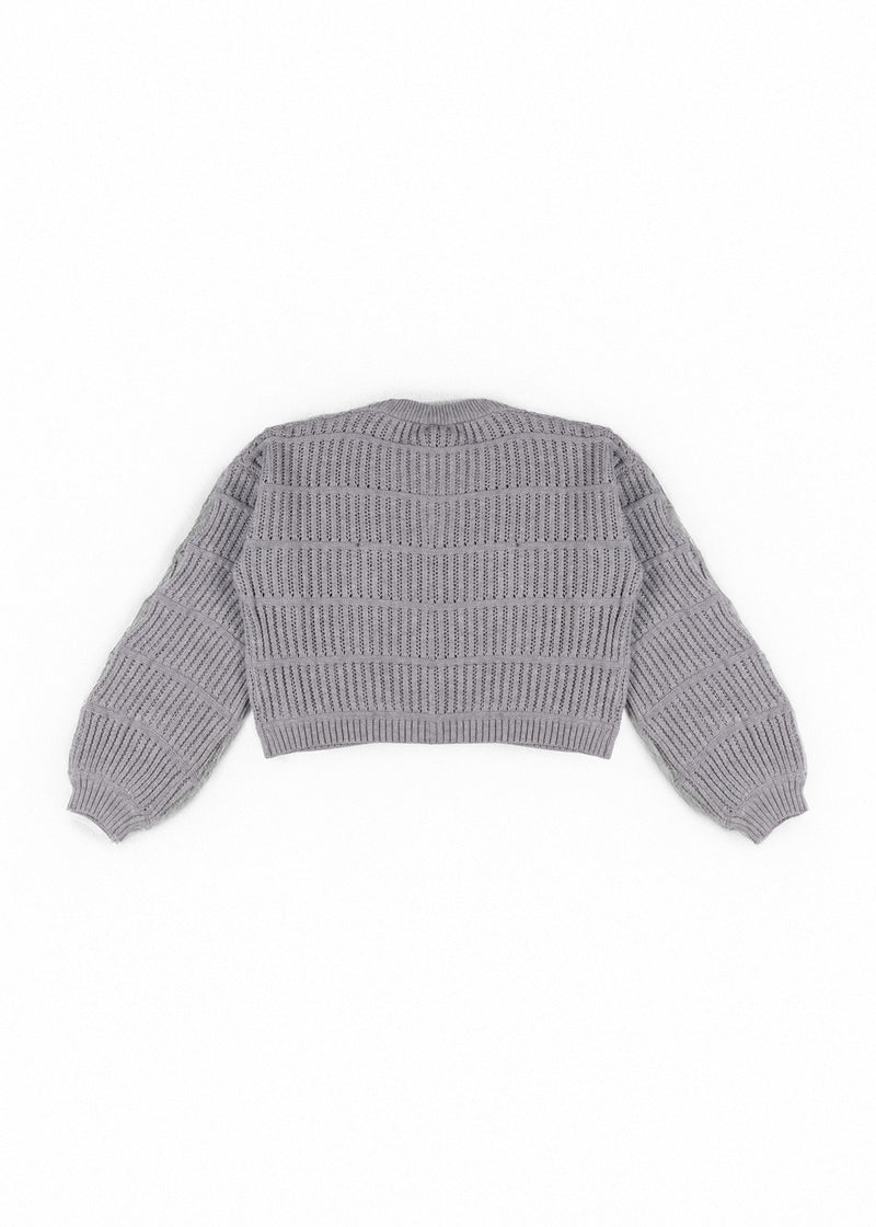 Ribbon Bow Cropped Cardigan Sweater