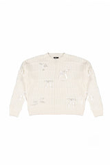 Ribbon Bow Cropped Sweater
