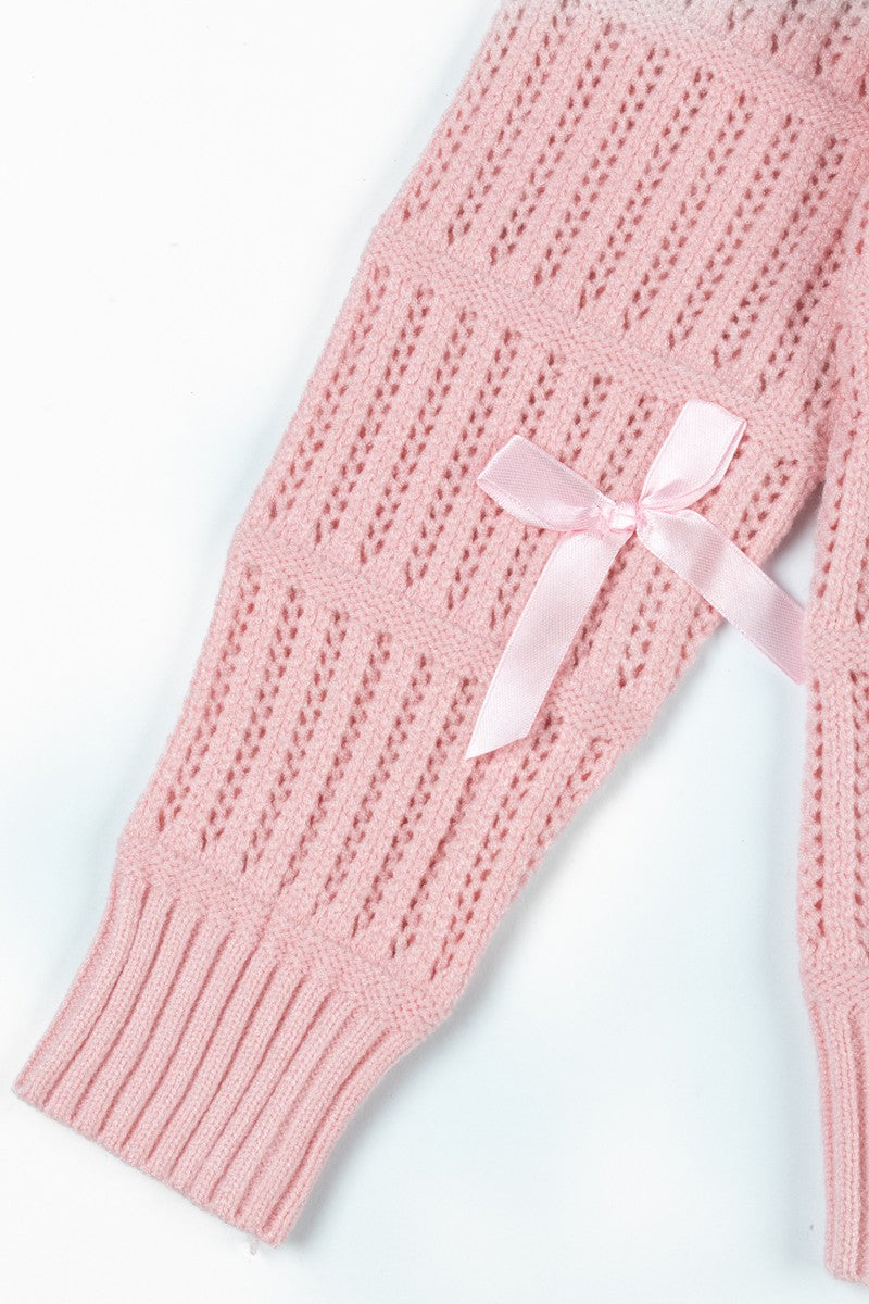 Ribbon Bow Cropped Sweater