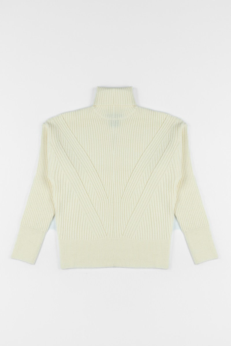 Chunky Ribbed Turtleneck Sweater