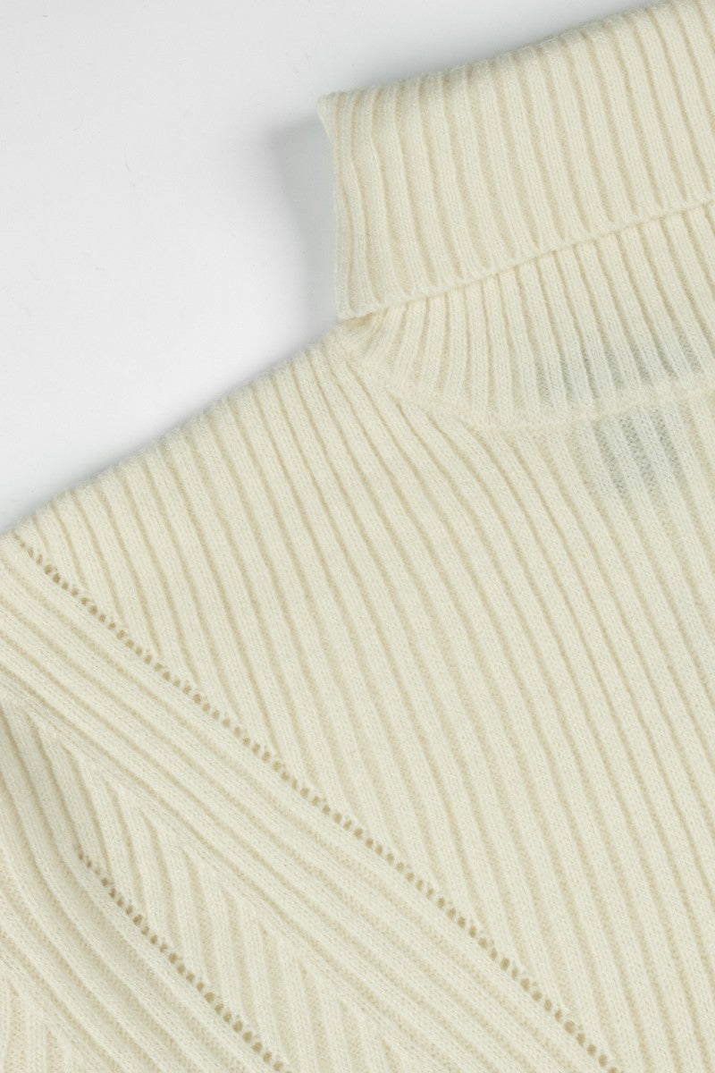 Chunky Ribbed Turtleneck Sweater