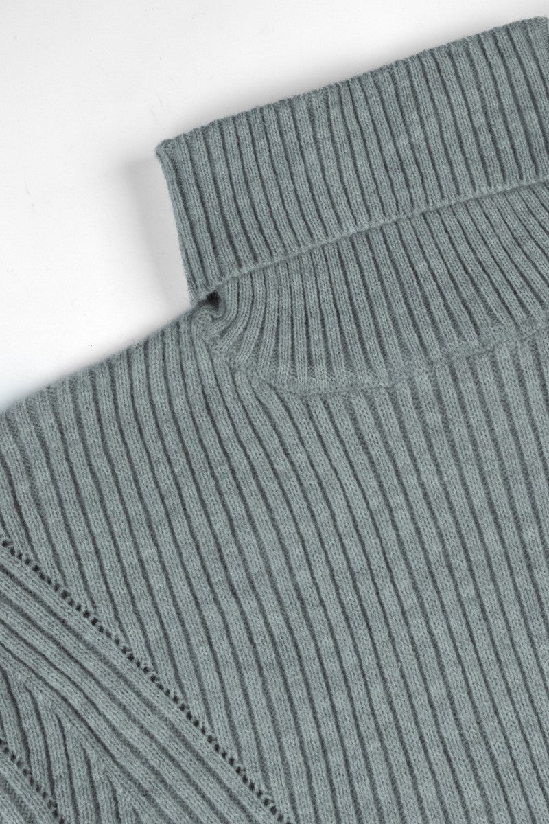 Chunky Ribbed Turtleneck Sweater