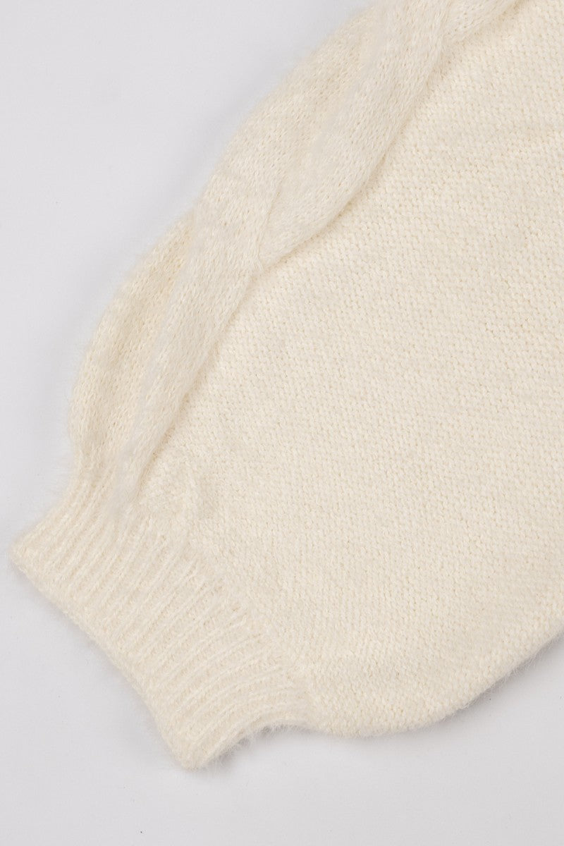 Fuzzy Open-Front Cardigan Sweater