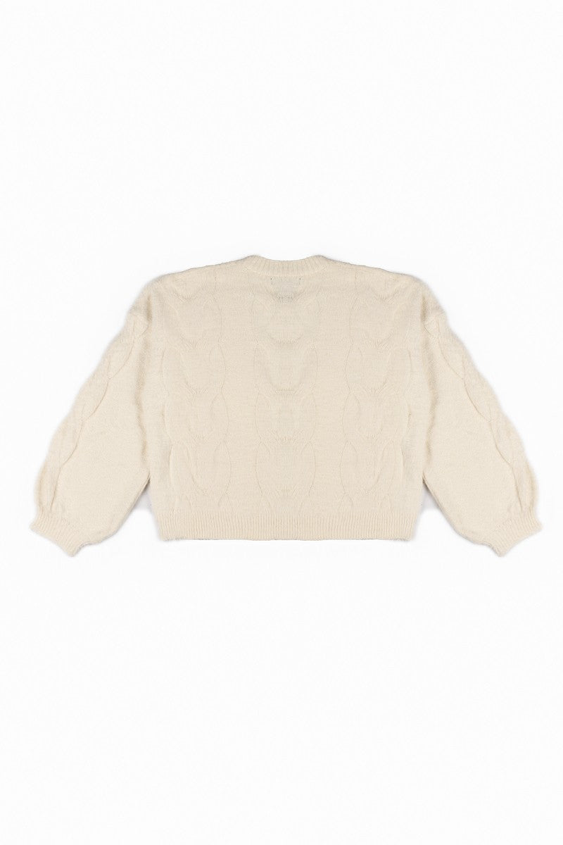 Fuzzy Open-Front Cardigan Sweater