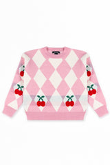 Argyle Cherry Knit Sweater