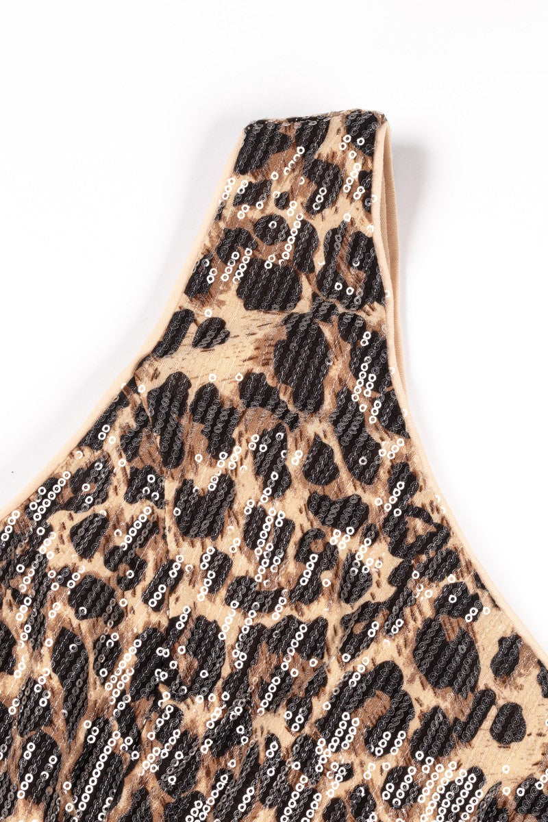 Sequin One-Shoulder Top