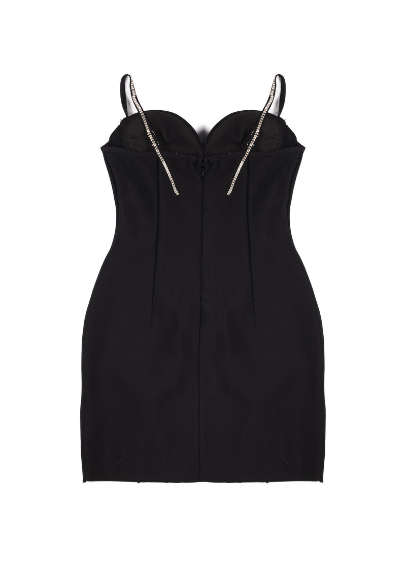 Rhinestone Bow Sweetheart Bodycon Mini Dress