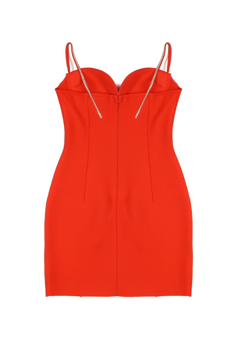 Rhinestone Bow Sweetheart Bodycon Mini Dress