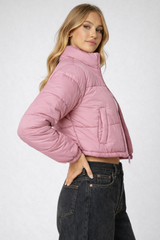 Cropped Quilted Puffer Jacket