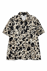 Leopard Print Button-Front Shirt