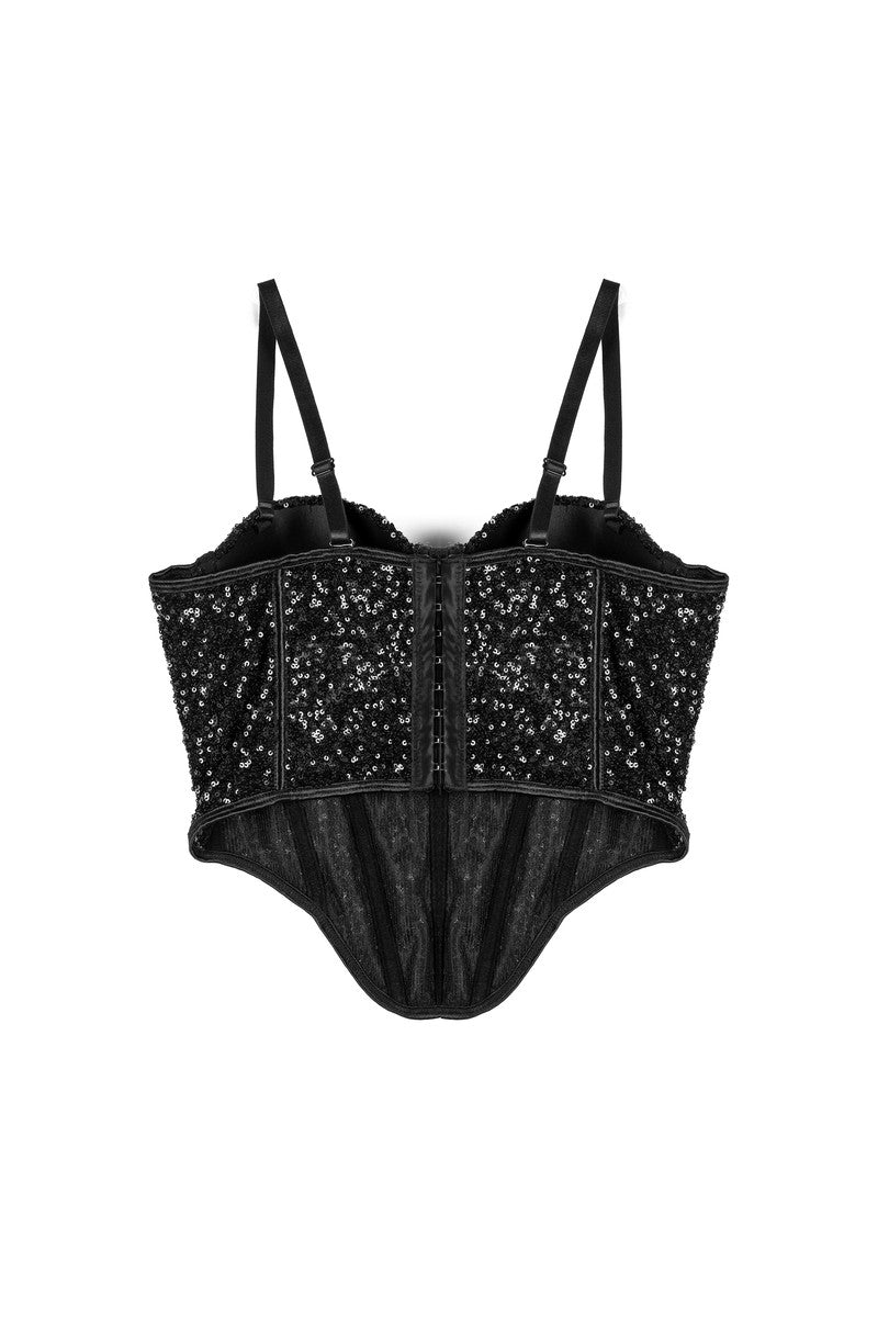 Sequin Bustier Sleeveless Top