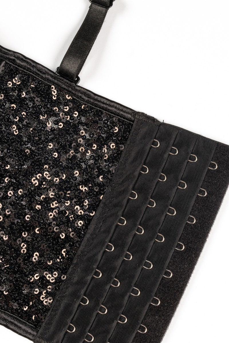 Sequin Bustier Sleeveless Top