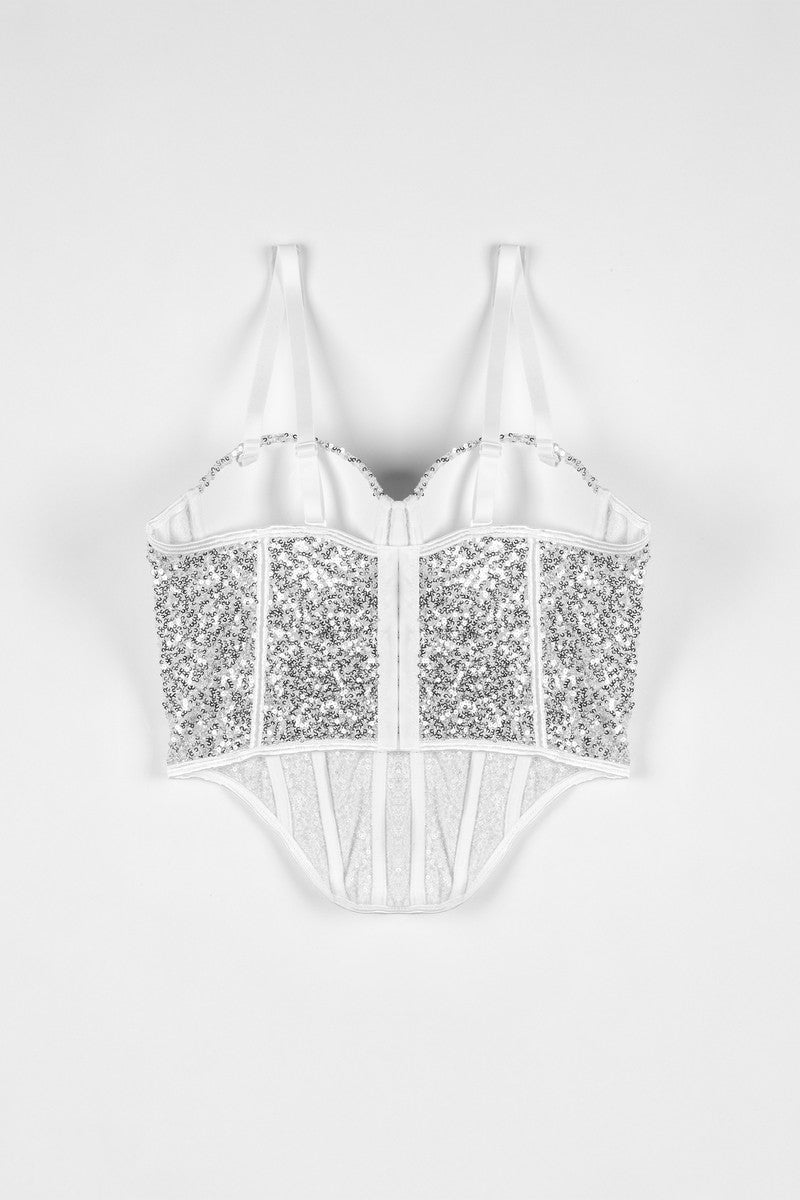 Sequin Bustier Sleeveless Top