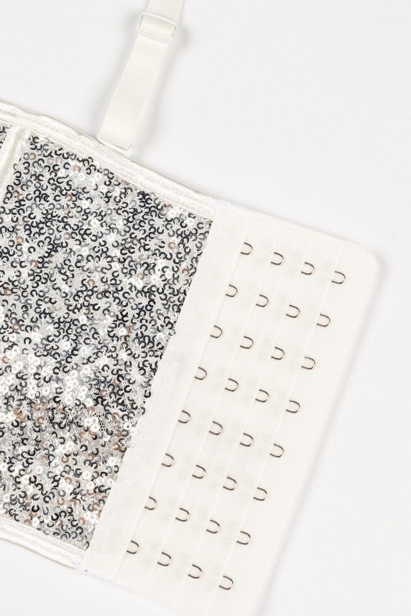 Sequin Bustier Sleeveless Top