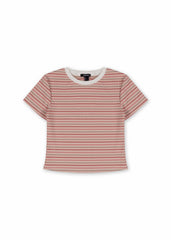 Rib-Knit Striped Baby Tee