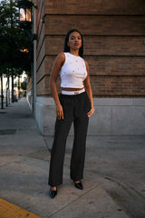 Ponte-Knit Straight-Leg Pants