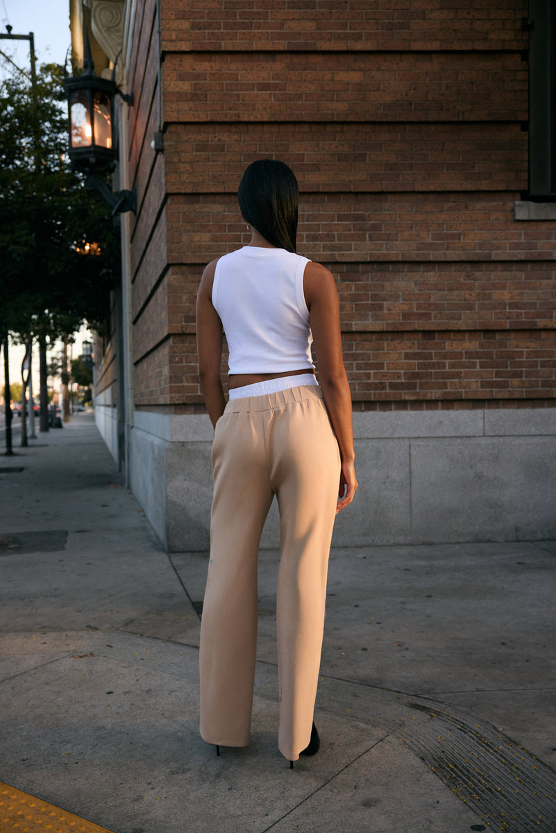 Ponte-Knit Straight-Leg Pants