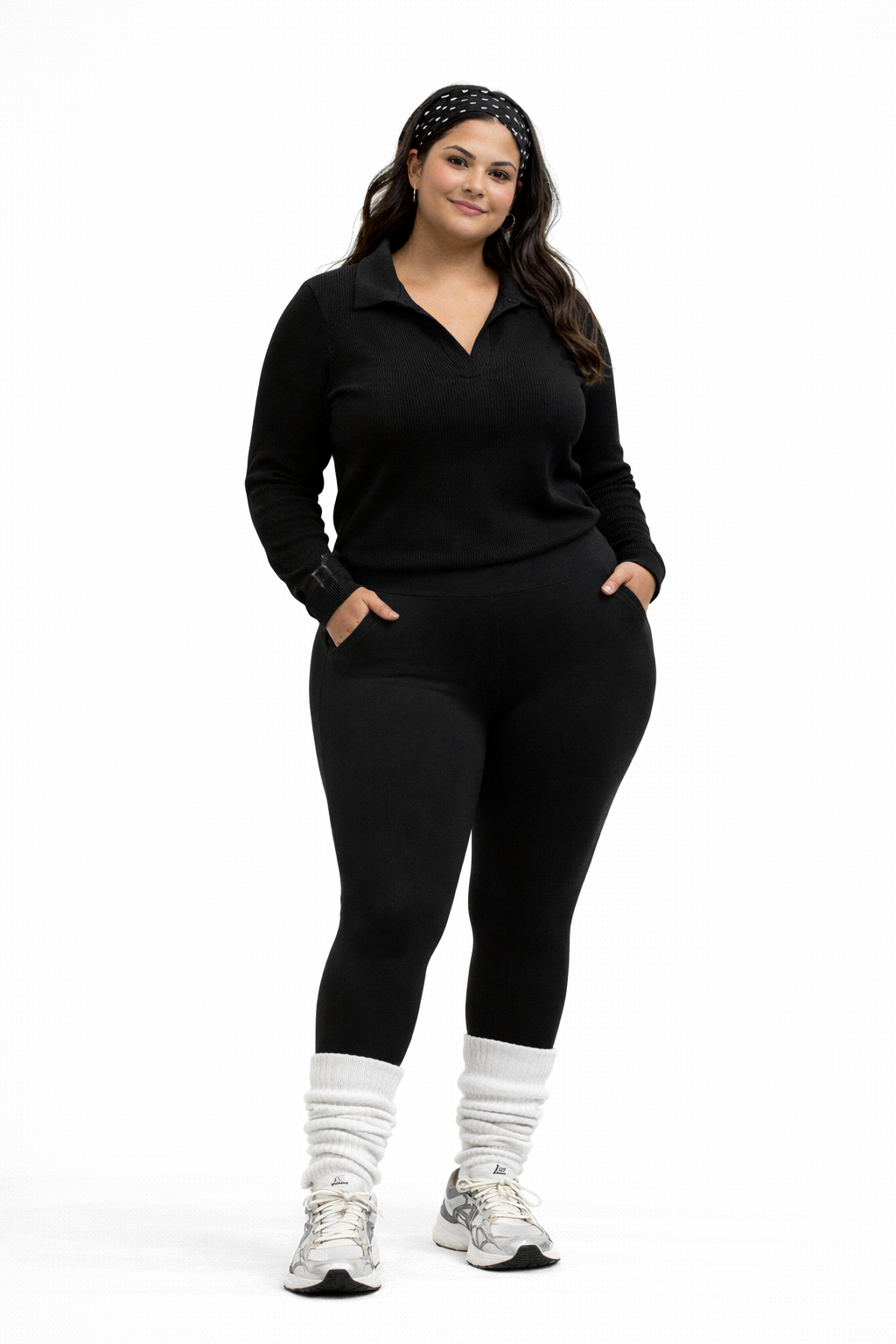 Plus Size Seamless Long Sleeve Shirt