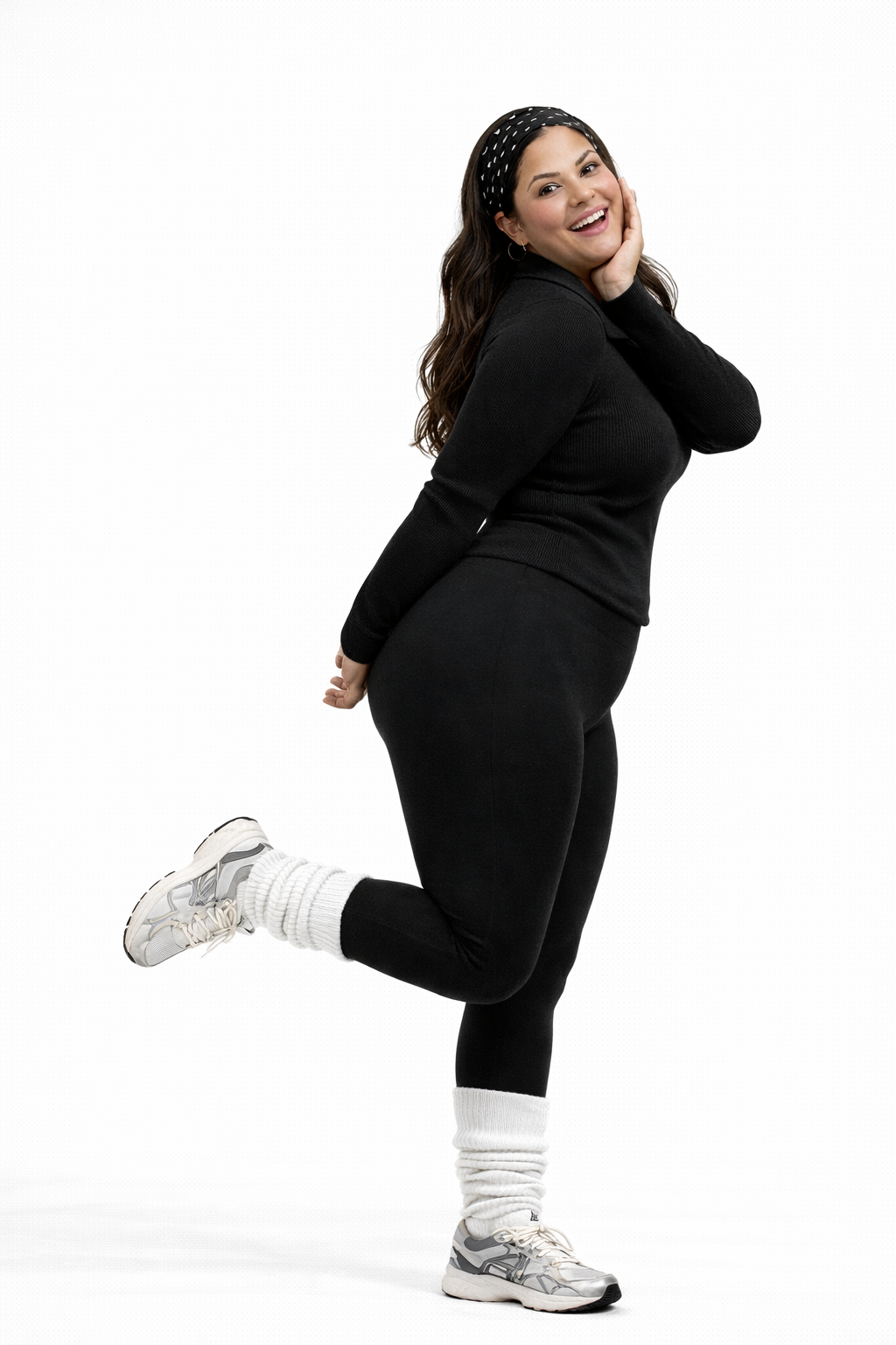 Plus Size Seamless Long Sleeve Shirt