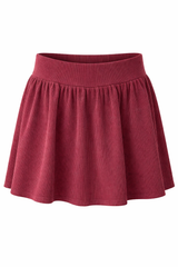 Plus Size Ribbed Long Sleeve Polo And Skort Set