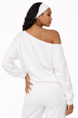 Fleece Off The Shoulder Los Angeles Sweatshirt