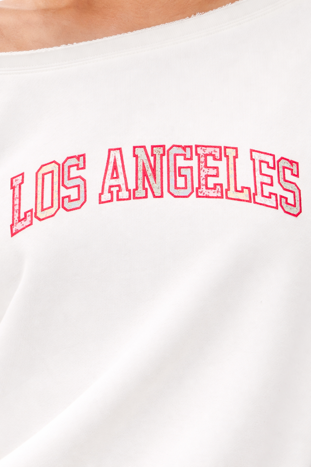 Fleece Off The Shoulder Los Angeles Sweatshirt