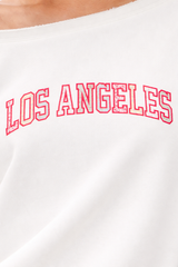 Fleece Off The Shoulder Los Angeles Sweatshirt
