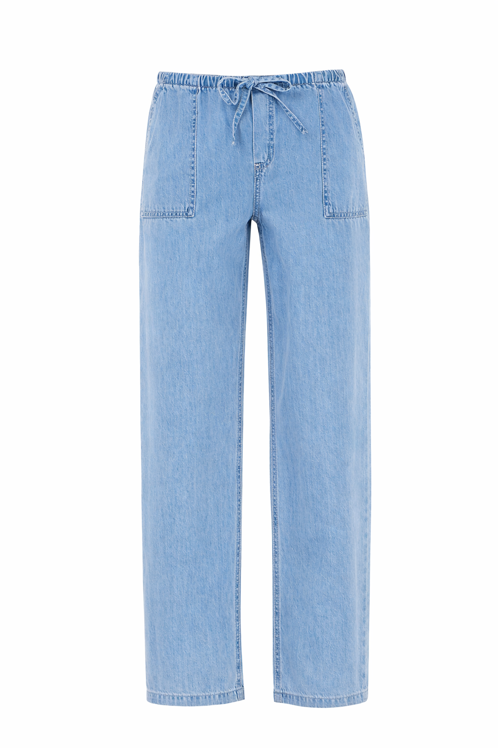 Straight Leg Denim With Drawstring Waist