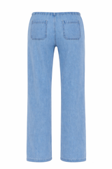 Straight Leg Denim With Drawstring Waist