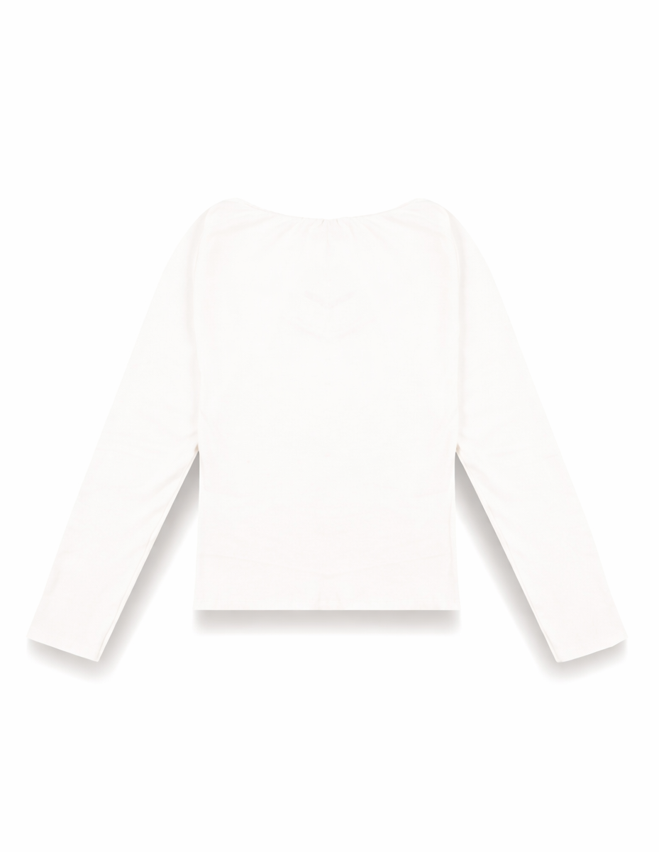 Boat Neck Long-Sleeve Top