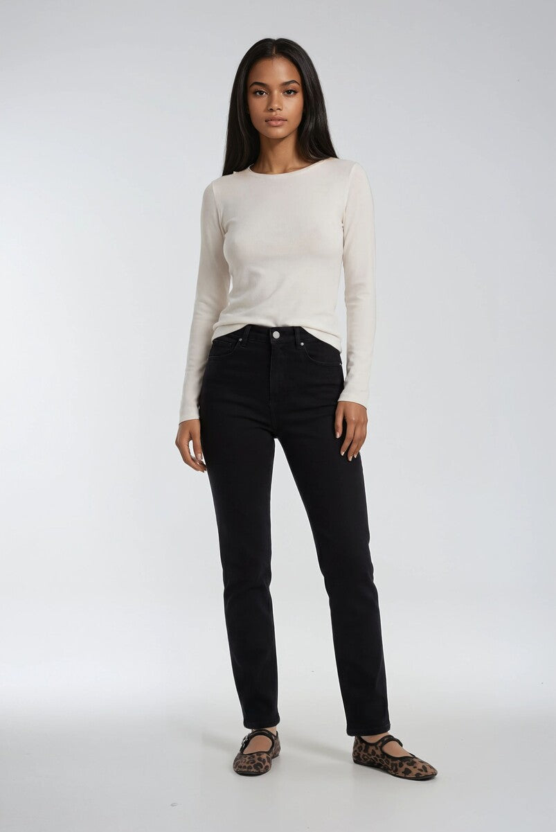 Boat Neck Long-Sleeve Top