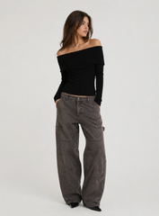 Foldover Off-The-Shoulder Top