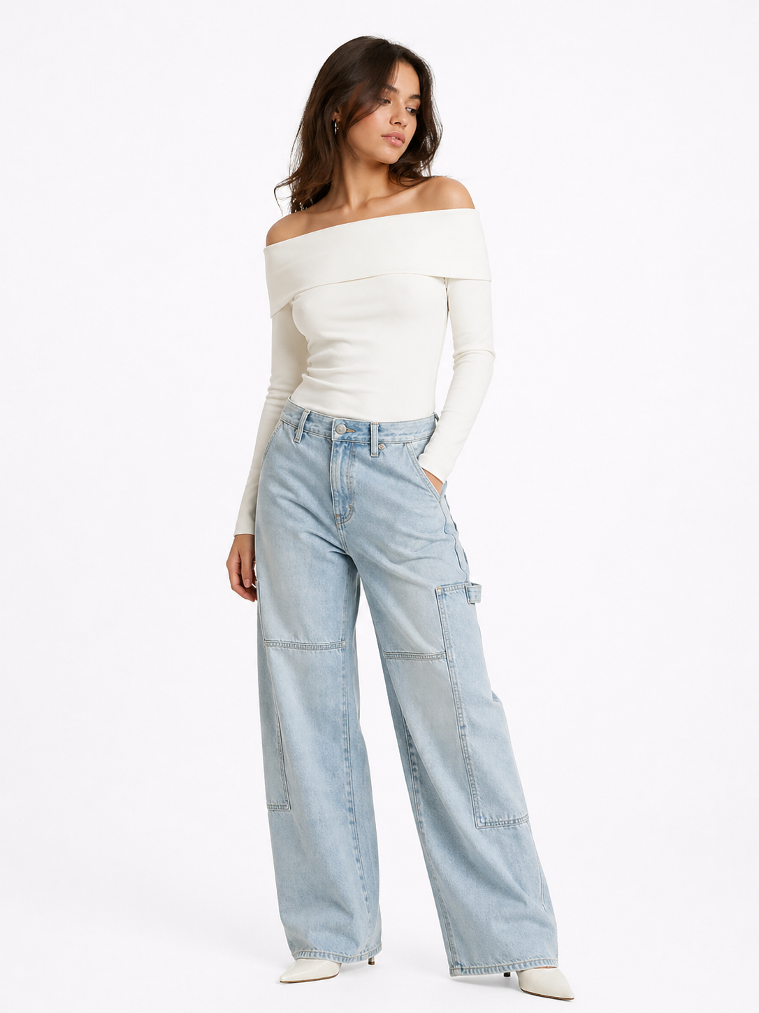 Foldover Off-The-Shoulder Top